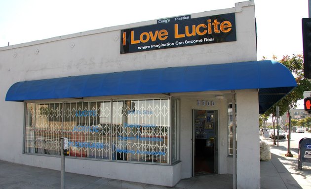 Photo of Craig's Plastics "I Love Lucite"