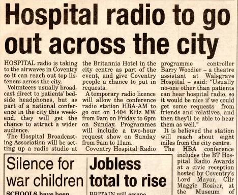 Photo of Coventry Hospital Radio