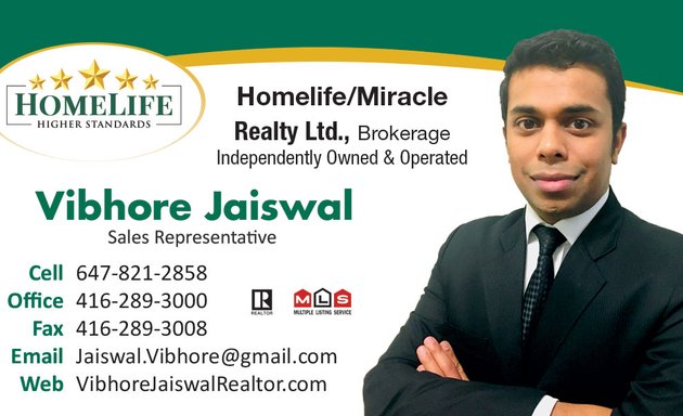 Photo of Vibhore Jaiswal : Homelife/Miracle Realty Ltd. Brokerage