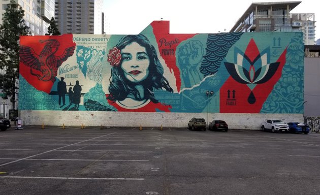 Photo of Defend Dignity - Shepard Fairey Mural