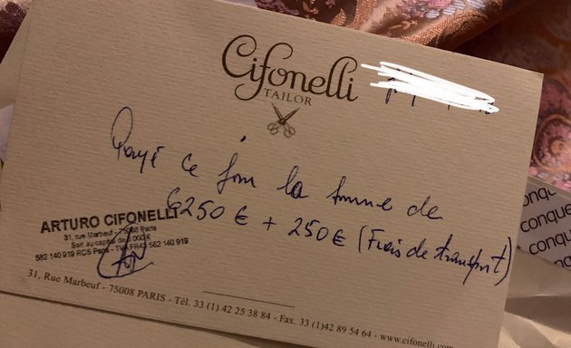 Photo de Cifonelli atelier