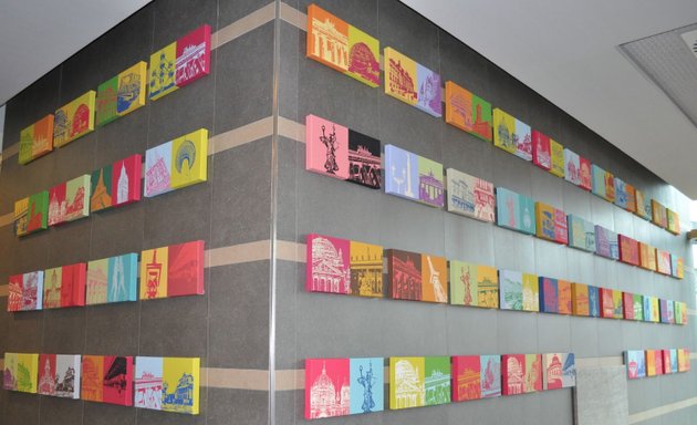 Foto von Art-domino® Cities in pop art by Sabine Welz