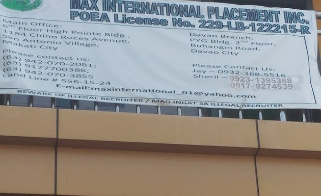 Photo of Max International Placement Inc