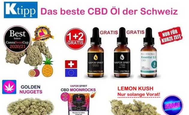 Foto von CBD Shop Zürich, CBD Öl Testsieger Schweiz, Cannabis & Hanf | vaporspirit.ch