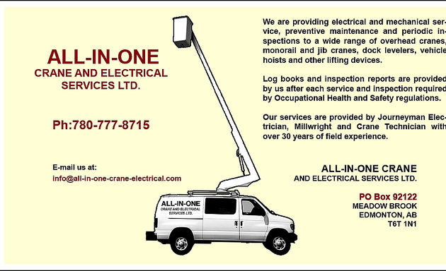Photo of All-in-one Crane and Electrical Services Ltd.