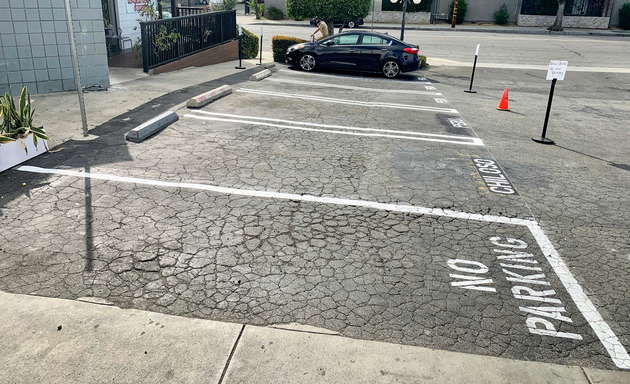 Photo of PLS parking lot striping