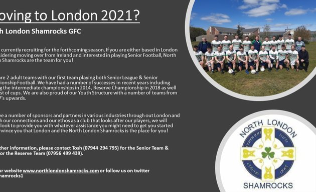 Photo of North London Shamrocks Gaelic Football Club