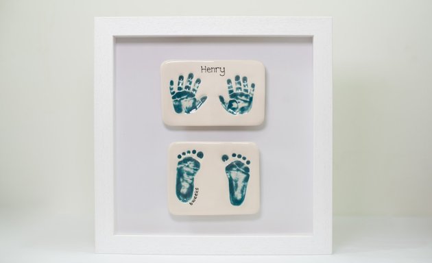Photo of Ceramic Circle - Baby Hand and Footprints & Handpainted Ceramic Gifts