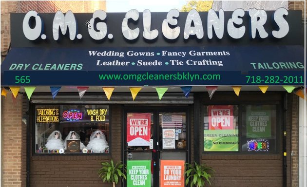 Photo of O.M.G. Cleaners is open for business.