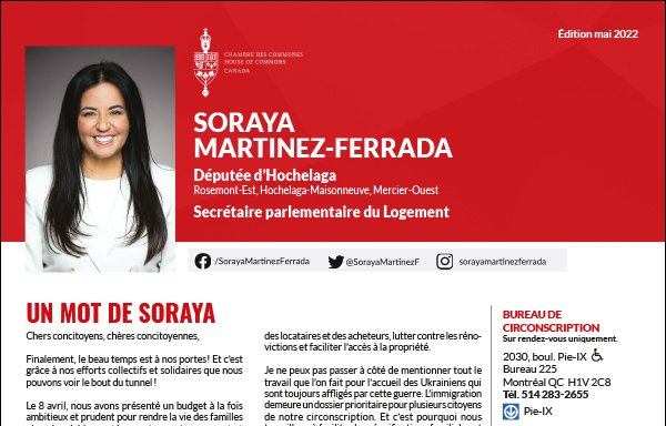 Photo of Soraya Martinez Ferrada, députée fédérale de Hochelaga