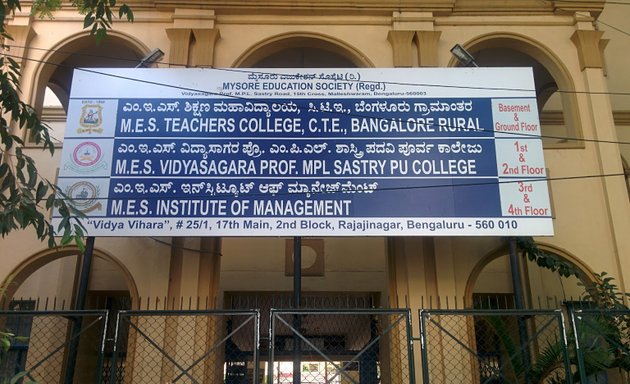 Photo of MES Vidyasagar PU College