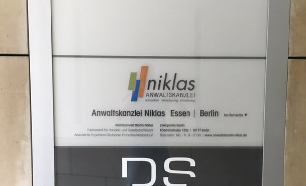 Foto von Anwaltskanzlei Niklas - Zweigstelle Berlin - Franchiserecht, Markenrecht, Gewerberaummiete