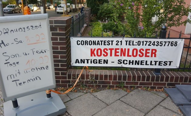 Foto von Coronatest 21