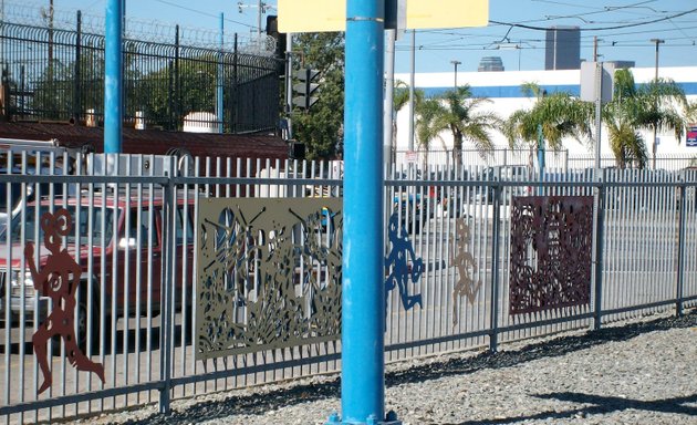 Photo of Public Art "Running for the Blue Line"