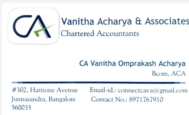 Photo of Vanitha Acharya & Associates, Chartered Accountants
