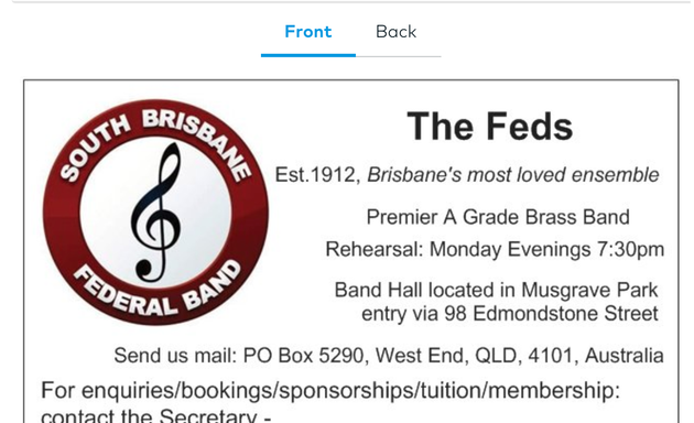 Photo of South Brisbane Federal Band Inc.