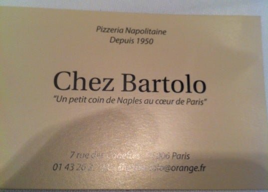 Photo de Restaurant Chez Bartolo