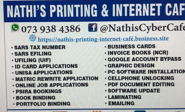 Photo of Nathi's Printing & Internet Cafe`