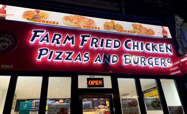 Photo of Farm Fried Chicken Pizza and Burgers