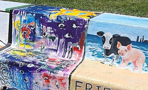 Photo of Artists of the Wall Painted Bench