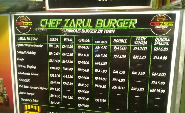 Photo of Chef Zarul Zingger Burger