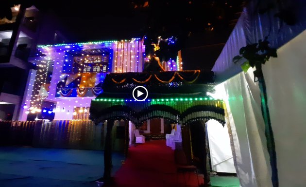 Photo of D T tent house lighting and sound system