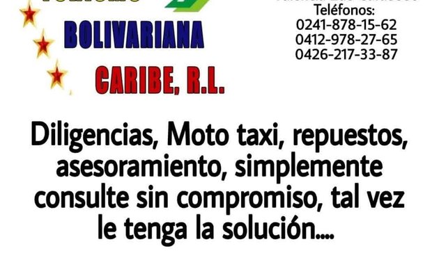Foto de Transporte y taxis turismo bolivariana caribe