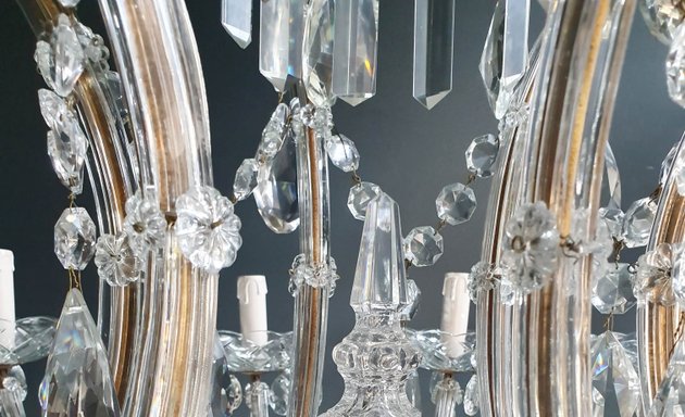 Foto von Light Delux Große Antik Kristall Jugendstil Kronleuchter Chandelier Interieur