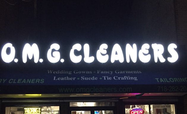 Photo of O.M.G. Cleaners is open for business.