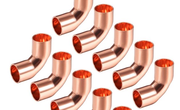 Photo of Copper Fittings Manufacturers in India, Copper Fittings manufacturer, supplier, dealer in Mumbai, Maharashtra, India, Copper Tee Fittings, Copper Elbow Fittings, Copper Coupling Fittings, Copper Tube Fittings