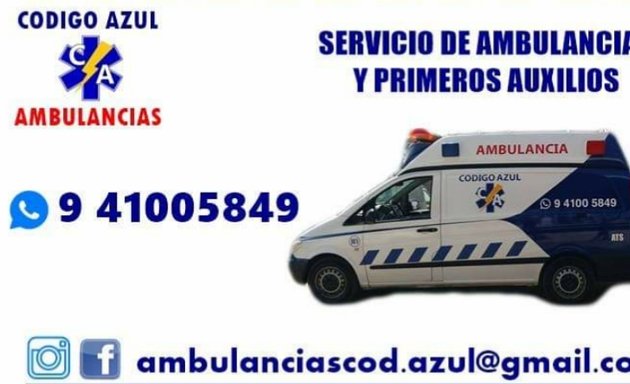 Foto de Ambulancias codigo azul