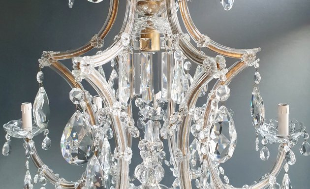 Foto von Light Delux Große Antik Kristall Jugendstil Kronleuchter Chandelier Interieur