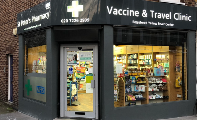 Photo of ST PETERS PHARMACY: Travel PCR Tests £79 & Vaccine Clinic In Islington N1