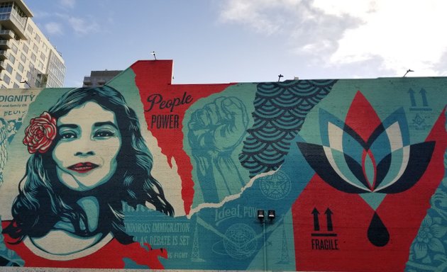 Photo of Defend Dignity - Shepard Fairey Mural