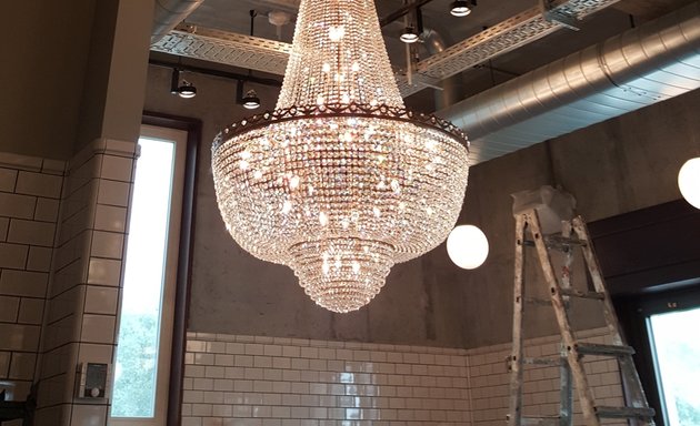 Foto von Light Delux Große Antik Kristall Jugendstil Kronleuchter Chandelier Interieur