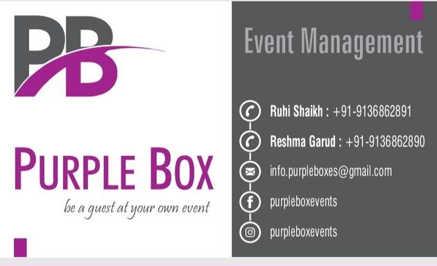Photo of Purple box Events