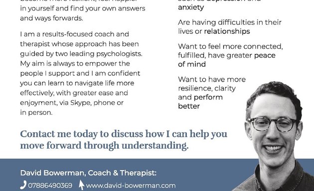 Photo of David Bowerman Therapy And Coaching