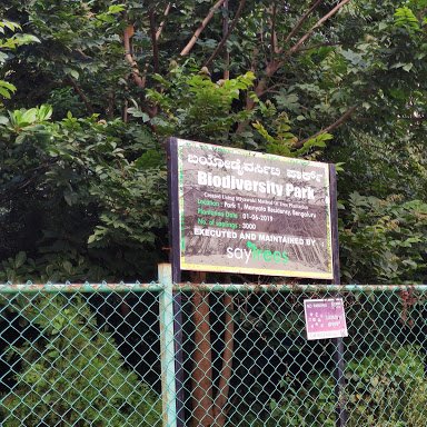 Photo of biodiversity park in manyatha tech park