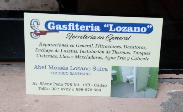 Foto de Gasfiteria Lozano(En el Agustino y Lima)