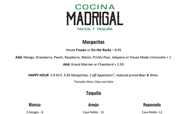 Photo of Cocina Madrigal Tacos + Tequila