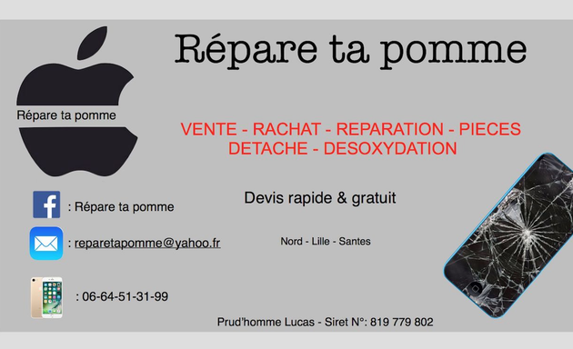 Photo de Repare ta pomme Réparation Iphone - Mac à Lille