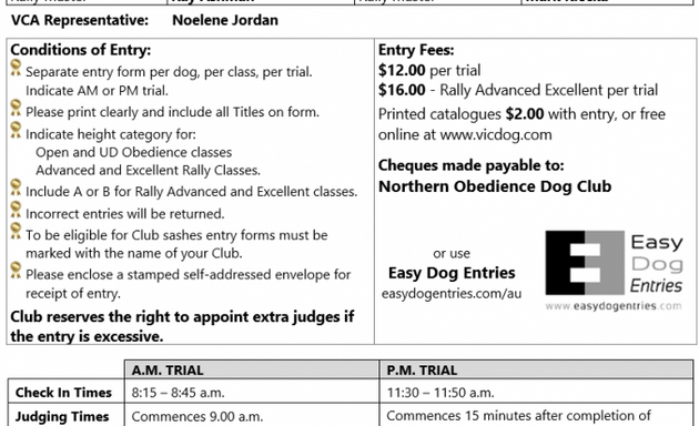 Photo of Northern Obedience Dog Club
