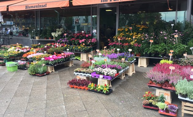 Foto von Blumeninsel im Parkhaus