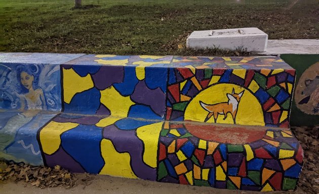 Photo of Artists of the Wall Painted Bench