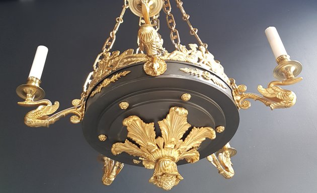 Foto von Light Delux Große Antik Kristall Jugendstil Kronleuchter Chandelier Interieur