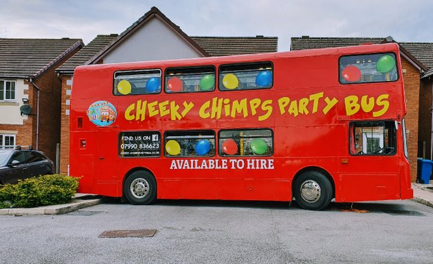 Photo of Cheeky chimps party bus