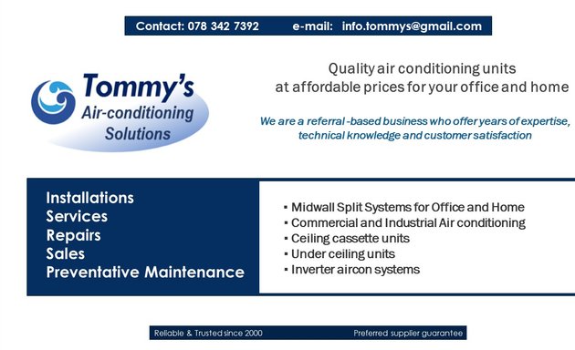 Photo of Tommys Air-Conditioning Solutions