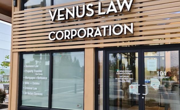 Photo of Venus Law Corporation, Lawyers & Notary services.