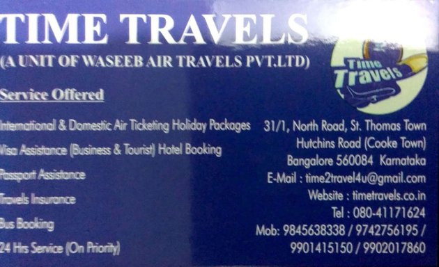 Photo of TIME TRAVELS(Flights,Tours,Train,Hotels,Visa) Dubai visa experts(Usa refunadabel tickets available)